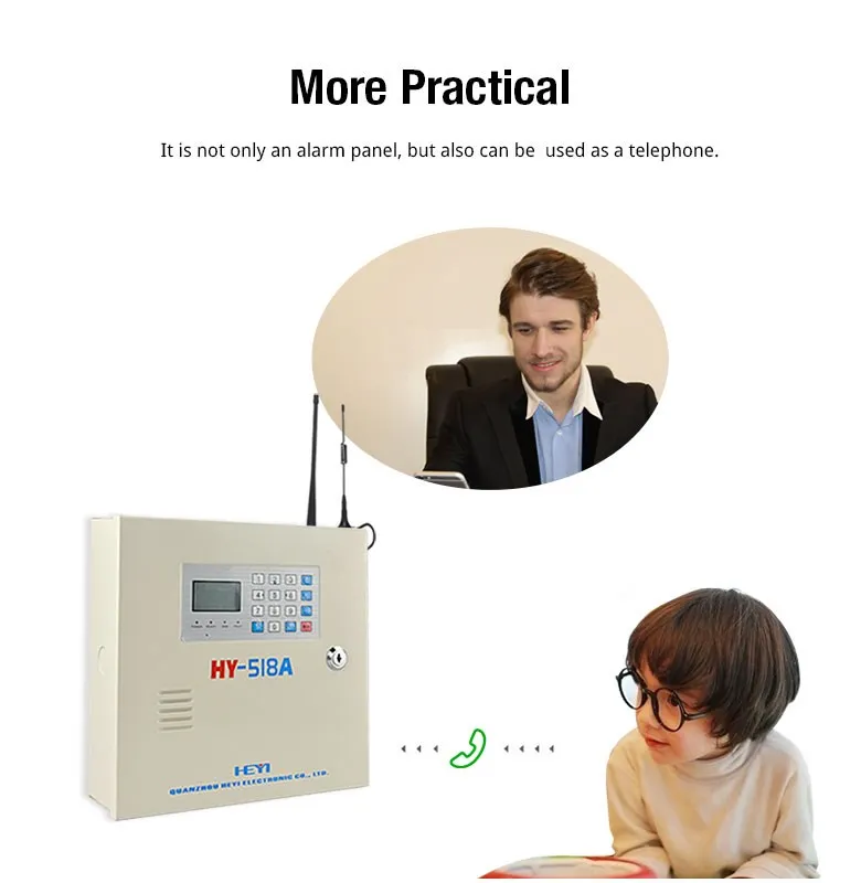 2022 Professional gsm/ LAN/ PSTN wireless alarm systems with 	 jammer 3g 4g 5g motion prices for fire door houses security