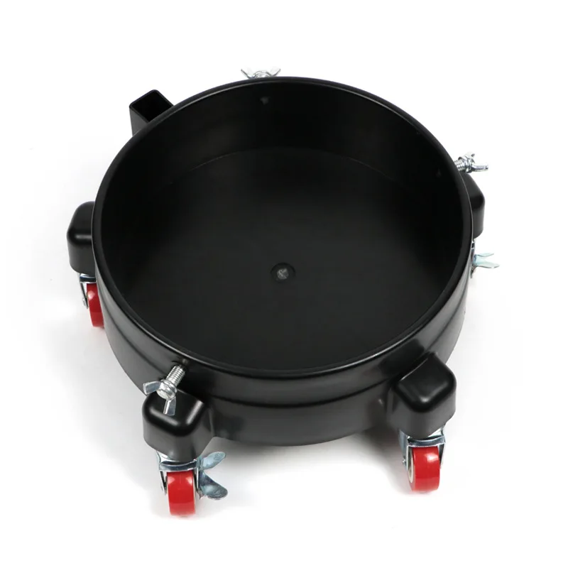 Black Car Wash Bucket Dolly 10-20L Buckets Car Wash Bucket 360 Degree Universal Base