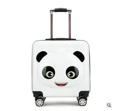 Panda Kid Travel luggage suitcase Trolley bags on wheels Kid wheeled carry on baggage Children Rolling suitcase