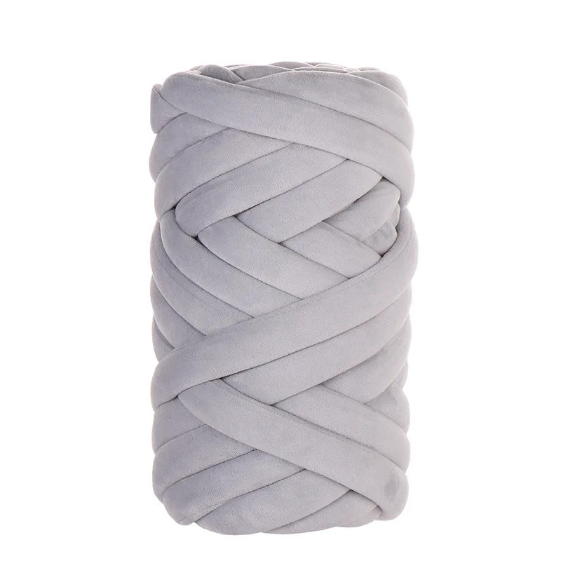 Popular Hot Sale 3cm Wide Chunky Yarn Braid Hand Knitting Blanket Carpet Short Velvet Cotton Tube Filled