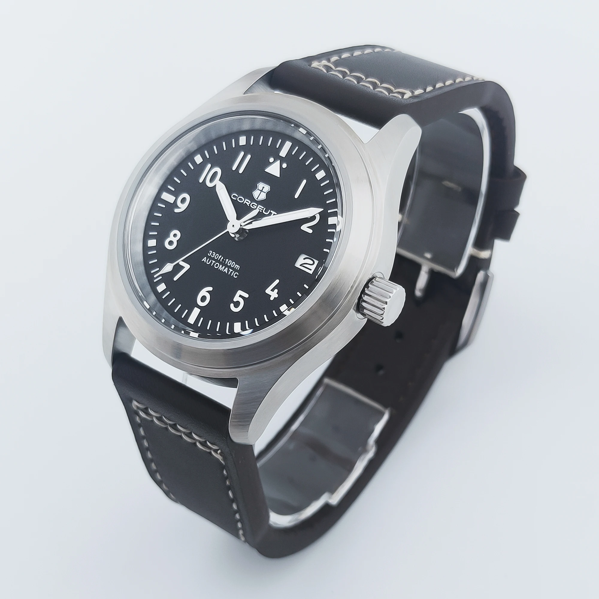 CORGEUT 36mm 39mm Sapphire Leather Strap Luminous 10 ATM Watch NH35A Custom Logo Prince Automatic Men Mechanical Watches