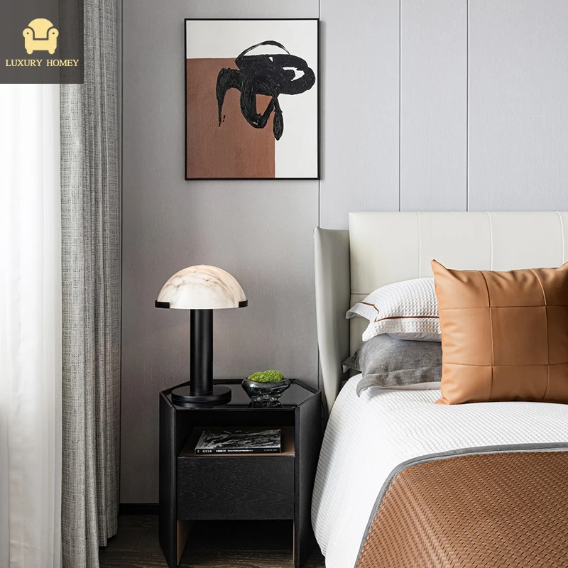 One Stop Luxury Furniture Solution Modern Art Furniture Designer Bedroom Soft Bed Combination Set