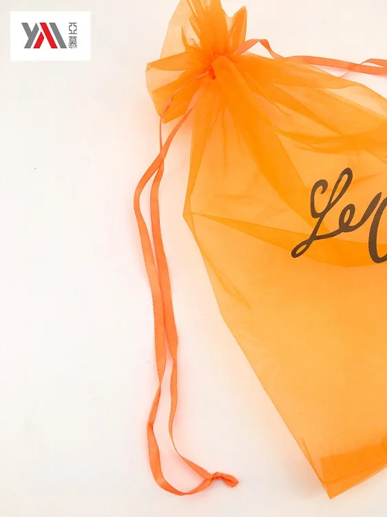 Chinese manufacturer clear gift drawstring bag small Organza bag
