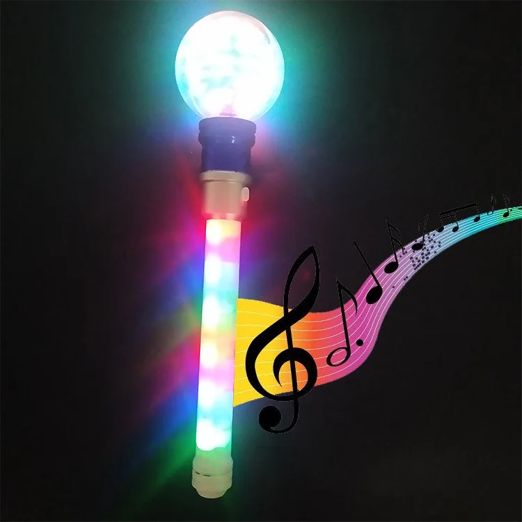 Hot Selling Colorful Spinning Wand Led Electronic Spin Light Up Flashing Led Magic Wand  Party Toy For Boys And Girls