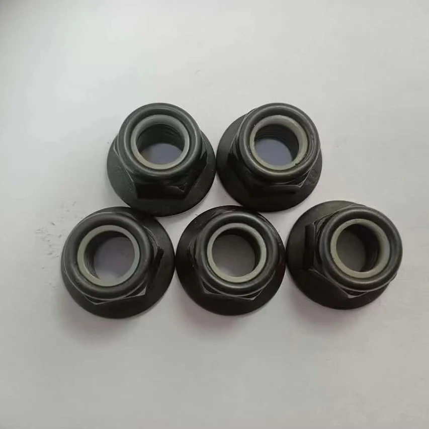 DIN6926  Fastening Carbon Steel  Nylon  Thread Plated with Certified Hex Flange Nylock Nuts