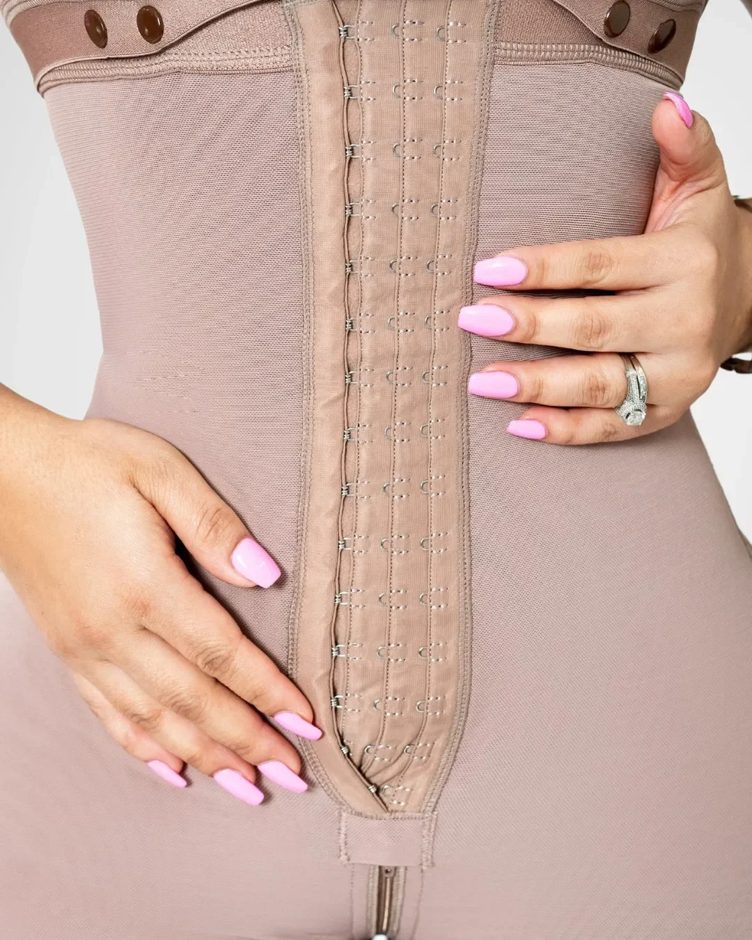 Hook & Eyes Control with Bra Zipper Crotch Body Shapers Fajas Ivory-Colored Waist Trainer Vest For Women Weight Loss Latex