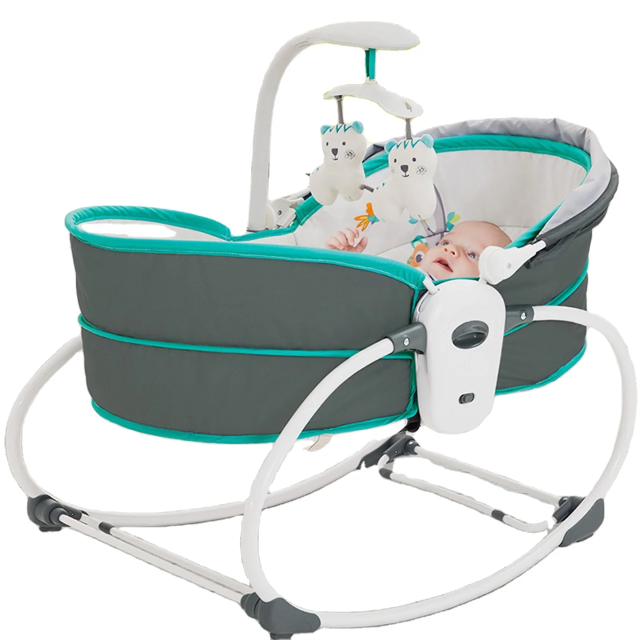 
5 in 1 comfortable soft fun electric Baby cradle bassinet rocking chair portable baby bed for travel 