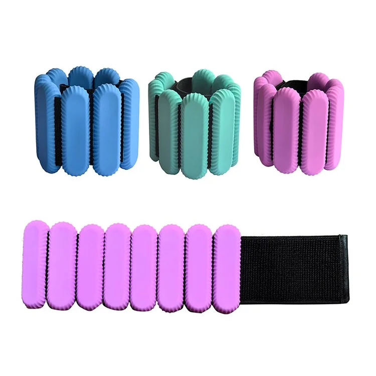 Wearable Weight Bracelets Adjustable Ankle Weights 1lb/2lb Fitness Exercise Custom Silicone Ankle and Wristband Weight Set
