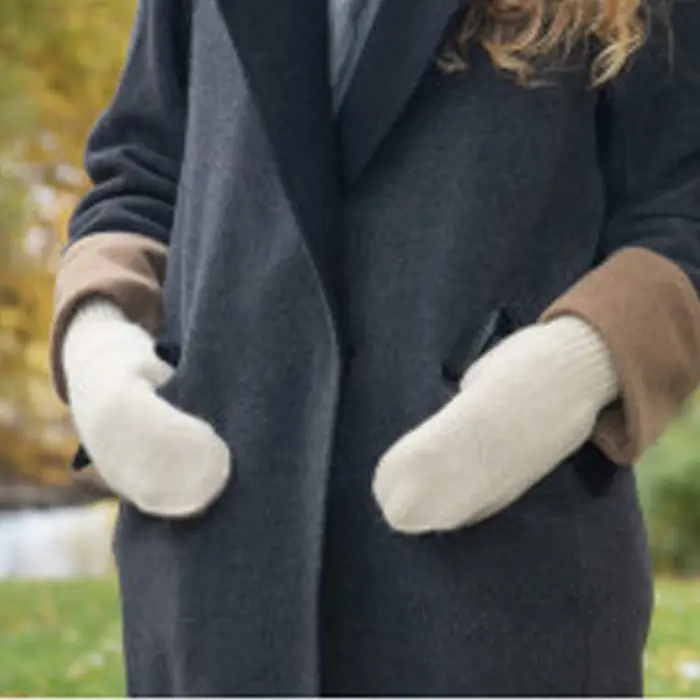 New style classic fashion mongolian winter warm women plain wool pure cashmere yarn knitted gloves & mittens