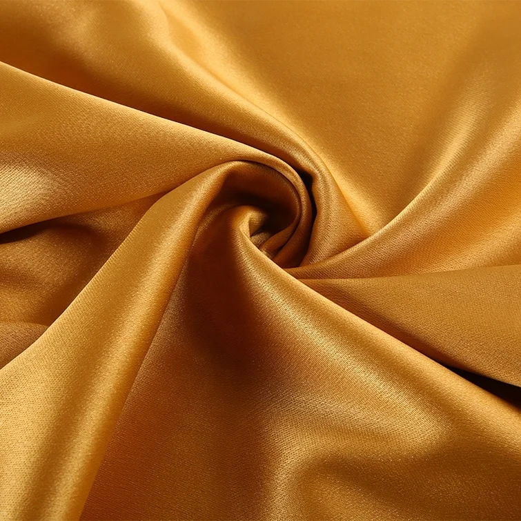China suppliers chinese shiny polyester spandex silk satin fabric