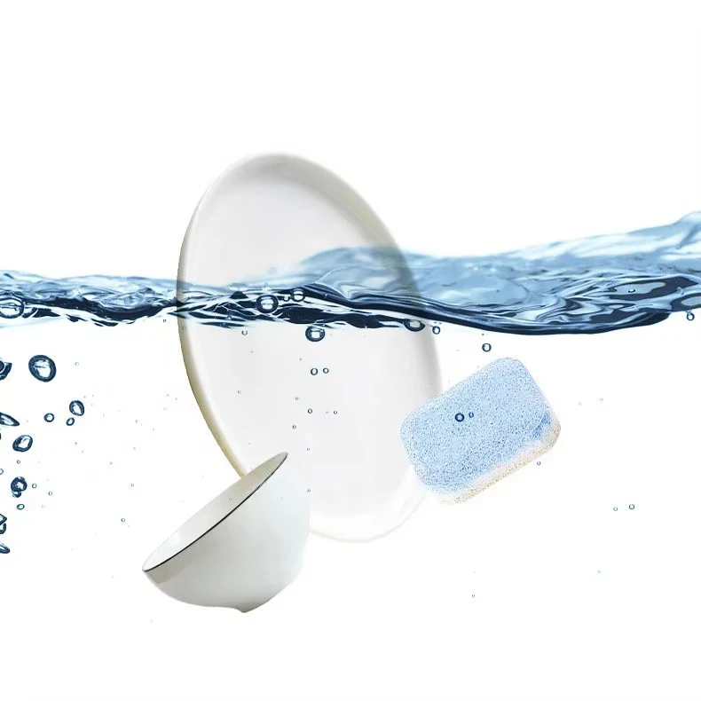 OEM/ODM 85pcs powerful oil stain removal dishwasher detergent Fresh Scent 2-in-1 Rinse Aid dishwasher detergent block