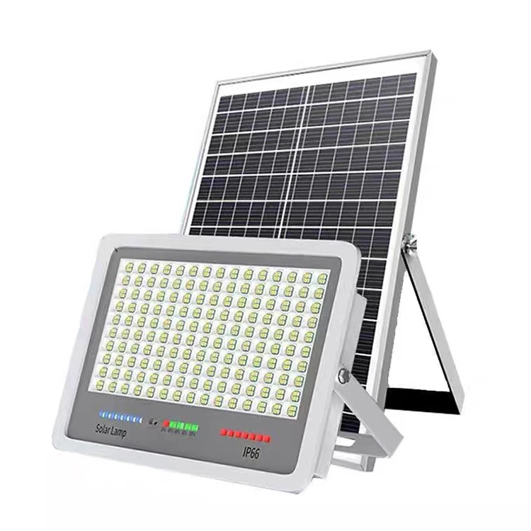 200 300 Watts Solar Lights Outdoor 210 LED 2500lm Solar Flood Solar Flood Light Remote 6000k Bright Whit 3 Modes
