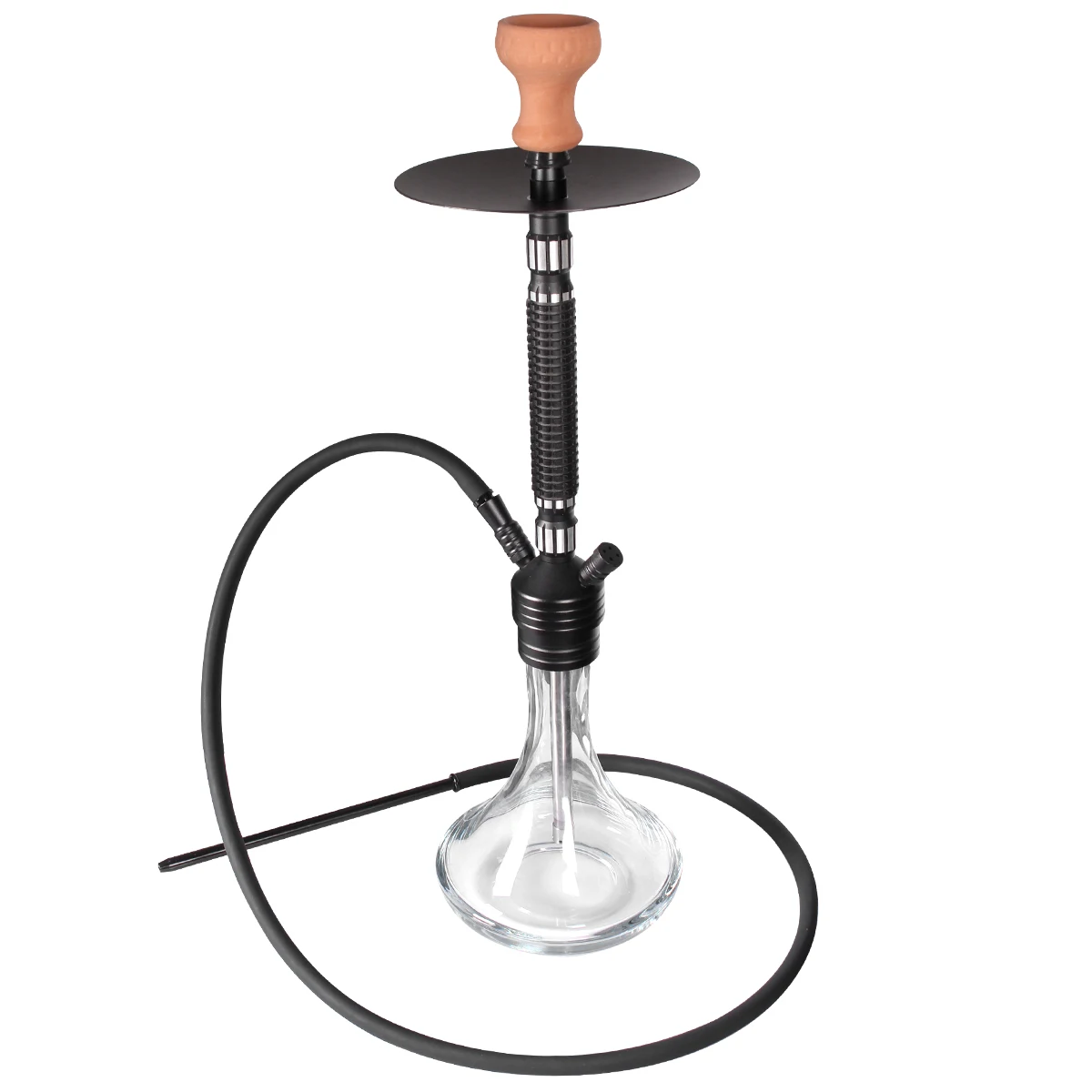 New Design Hot Sale Wholesale Cheap Aluminum Hookah Shisha Glass Hookah Chicha  Shisha with Silicon Hose