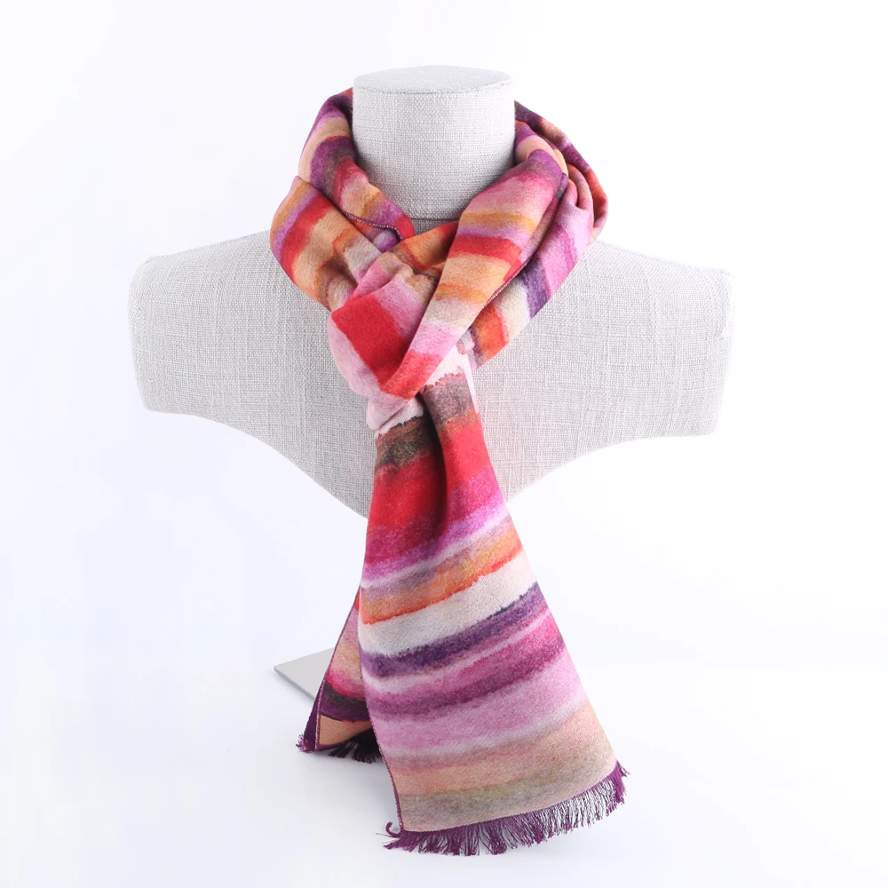 Porostar Supplier Custom Wholesale High Quality Autumn Winter Warm Designer Silk Scarf Silk Shawls Oversize