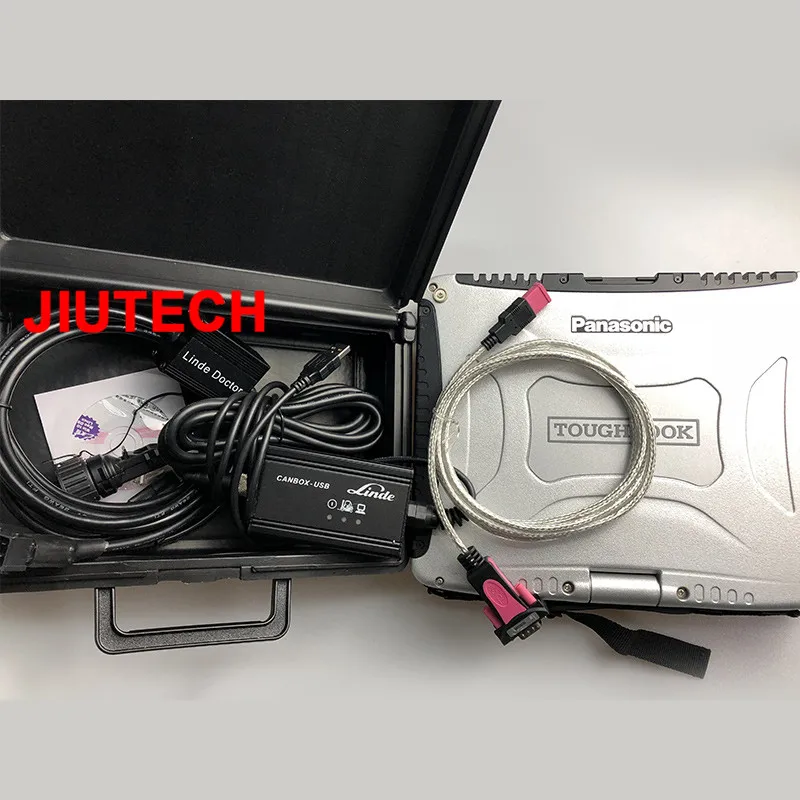 Thoughbook CF53 laptop for Linde PathFinder LSG service guild forklift truck Diagnostic tool for linde canbox doctor cable