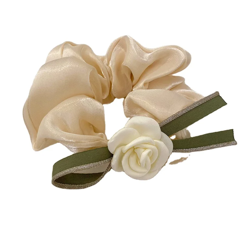 Korean Style fashion design flower-shaped loop rope hair Accessories Elastic Hair Bands for girls hair ropes