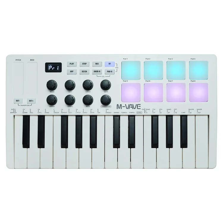 Professional multi-function USB portable mini piano 25 keys MIDI keyboard controller