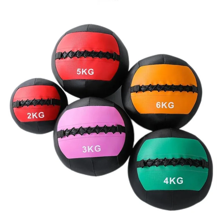 2022 High Buying High Quality PVC Gym Fitness Wall Balls Colored and Black Strength Training Medicine Balls