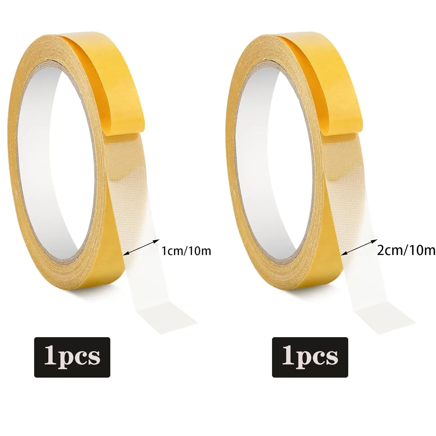 Double Sided Adhesive Tape Super Sticky Carpet Tape Fabric Strong Wall Mounting Tape (Yellow)