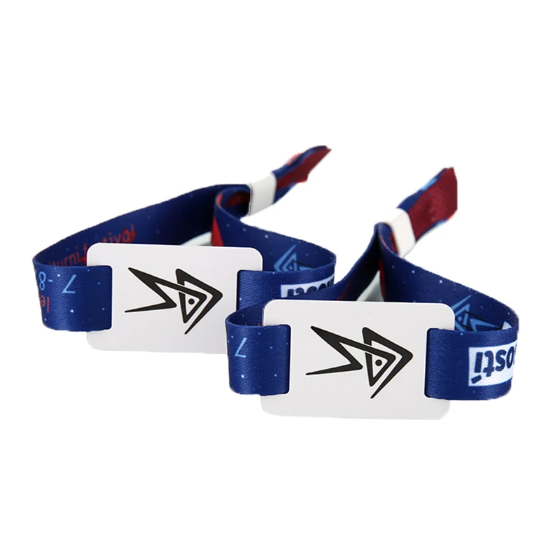 Модный одноразовый тканый браслет на большие расстояния UHF RFID смарт-чип тег NFC интерфейс связи Мини карта 13 56 мГц концерты