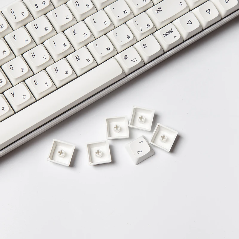 124 ключей/комплект esckey XDA профиль PBT Apple MAC ISO Cherry MX японского аниме белая клавиши для