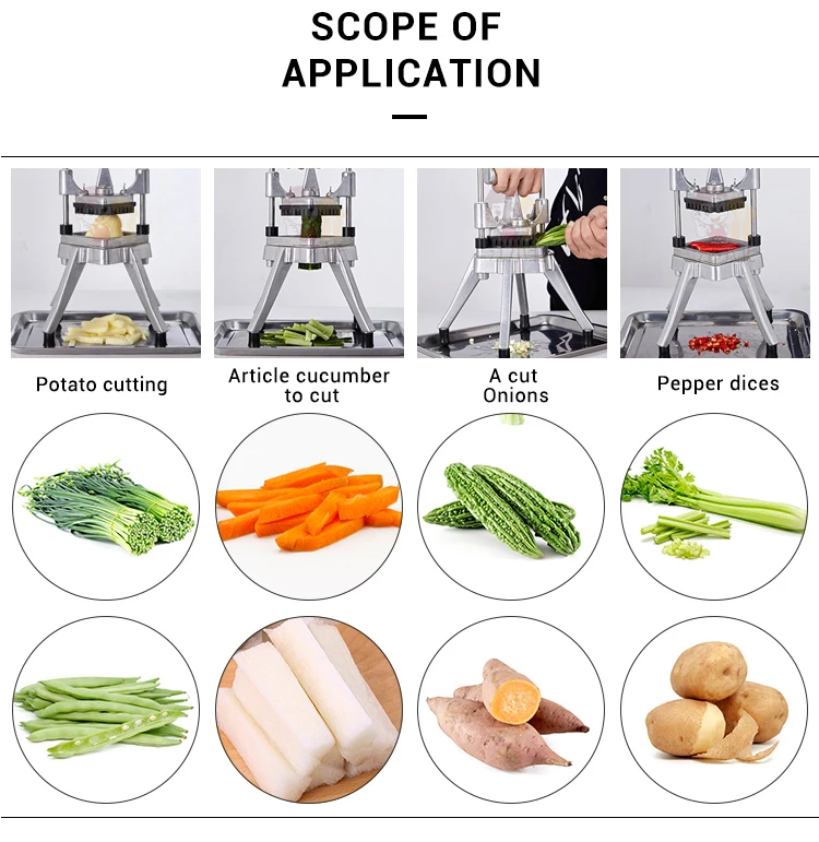 Manual Hand Vegetable Food Chopper Commercial Vegetable Slicer Tools Potato Stainless Steel Cutter