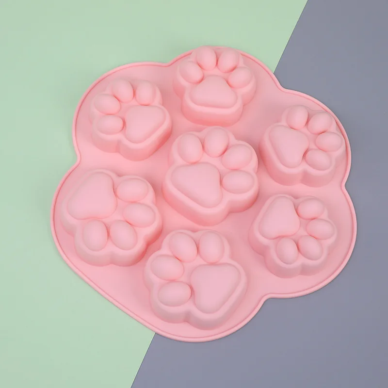 Silicone Mold For Baking Cute Cat Feet Shape Silicone Cake Molds Non-Stick Food Grade Silicone Molds