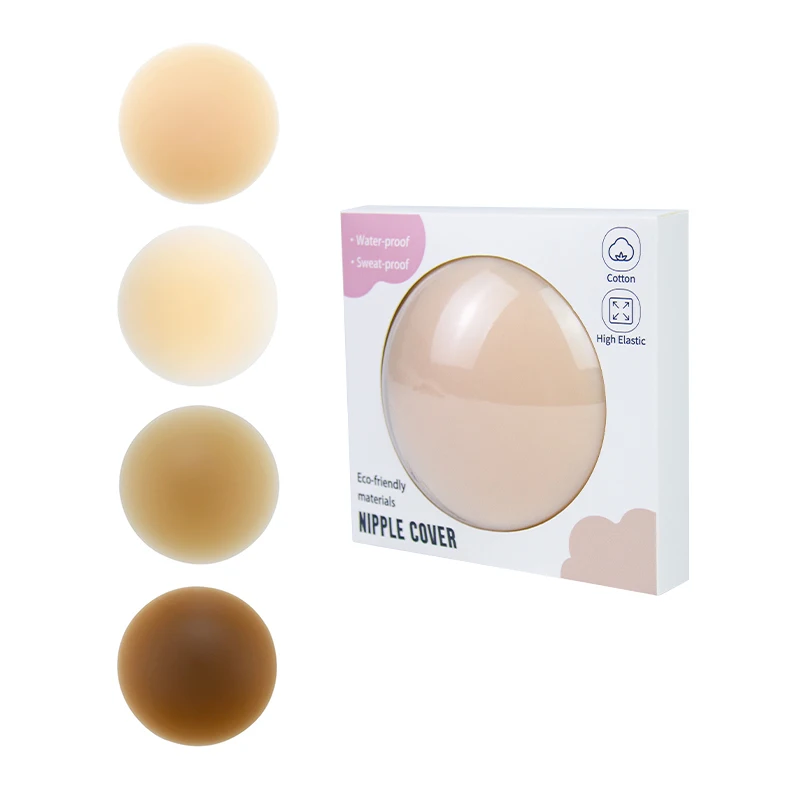INVISFEEL Large Size Medical-grade Silicone Disposable Nipple Cover Breast Cover Pasties Self-adhesive Nipple Covers For Women