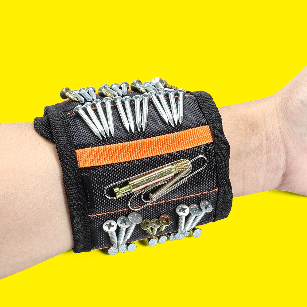 Storage magnets Magnetic Wristband Tool Holder For Holding Screws, Nails