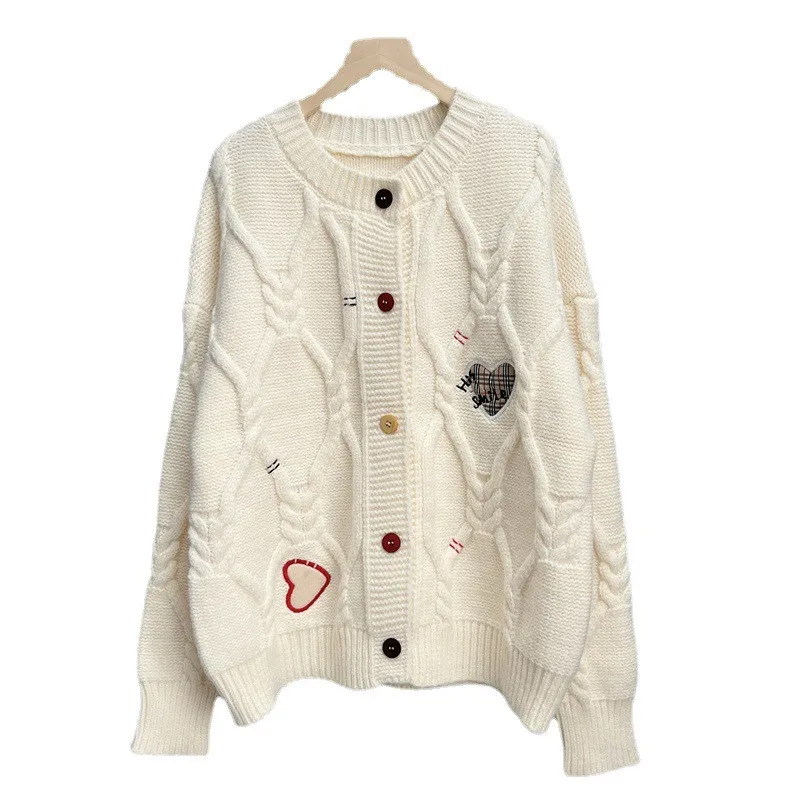 Heavy fabric sweater loose coat lazy wind cardigan women sweaters