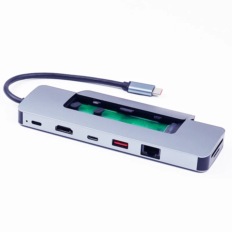 usb c hub 4k 60hz enclosure m.2 pcie nvme ssd to usb 3.1 type-c ssd case