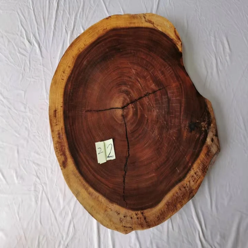 factory wholesale solid wood live edge round coffee table