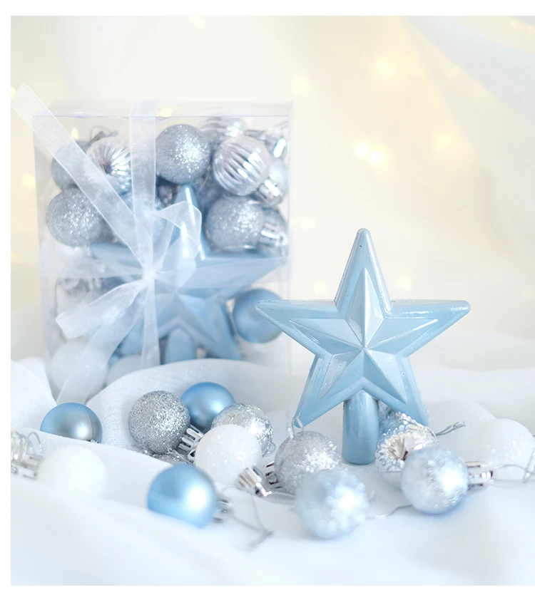 Factory Wholesale Christmas Festival Decorations Aqua Blue Christmas Ball Pendant Pine Cone Christmas Tree Ornament Hanging
