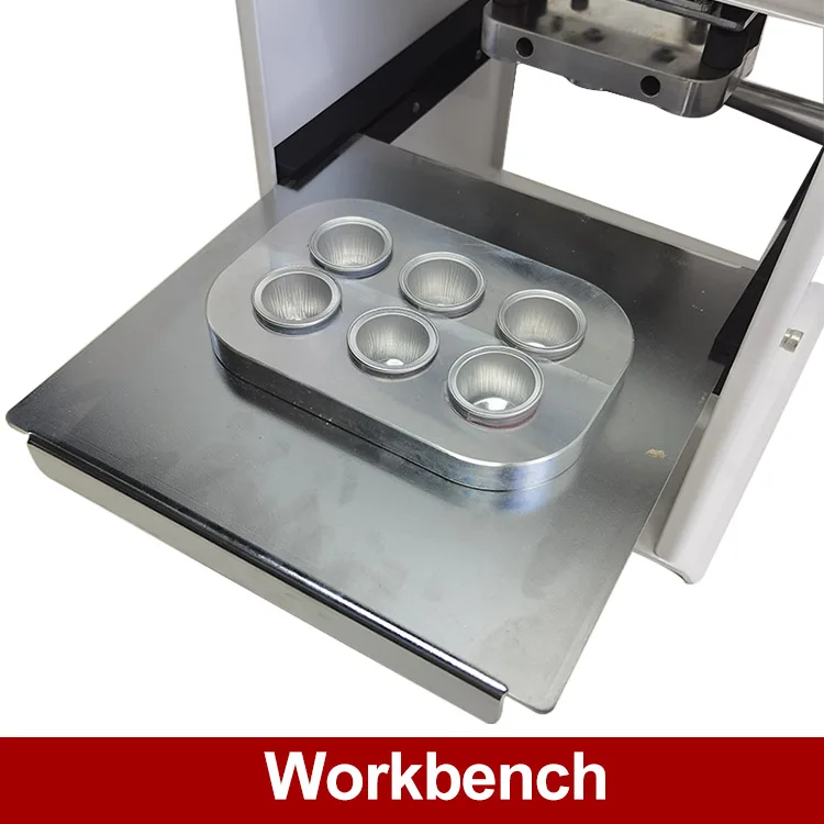 Semi automatic manual plastic cup coffee capsule heat sealing