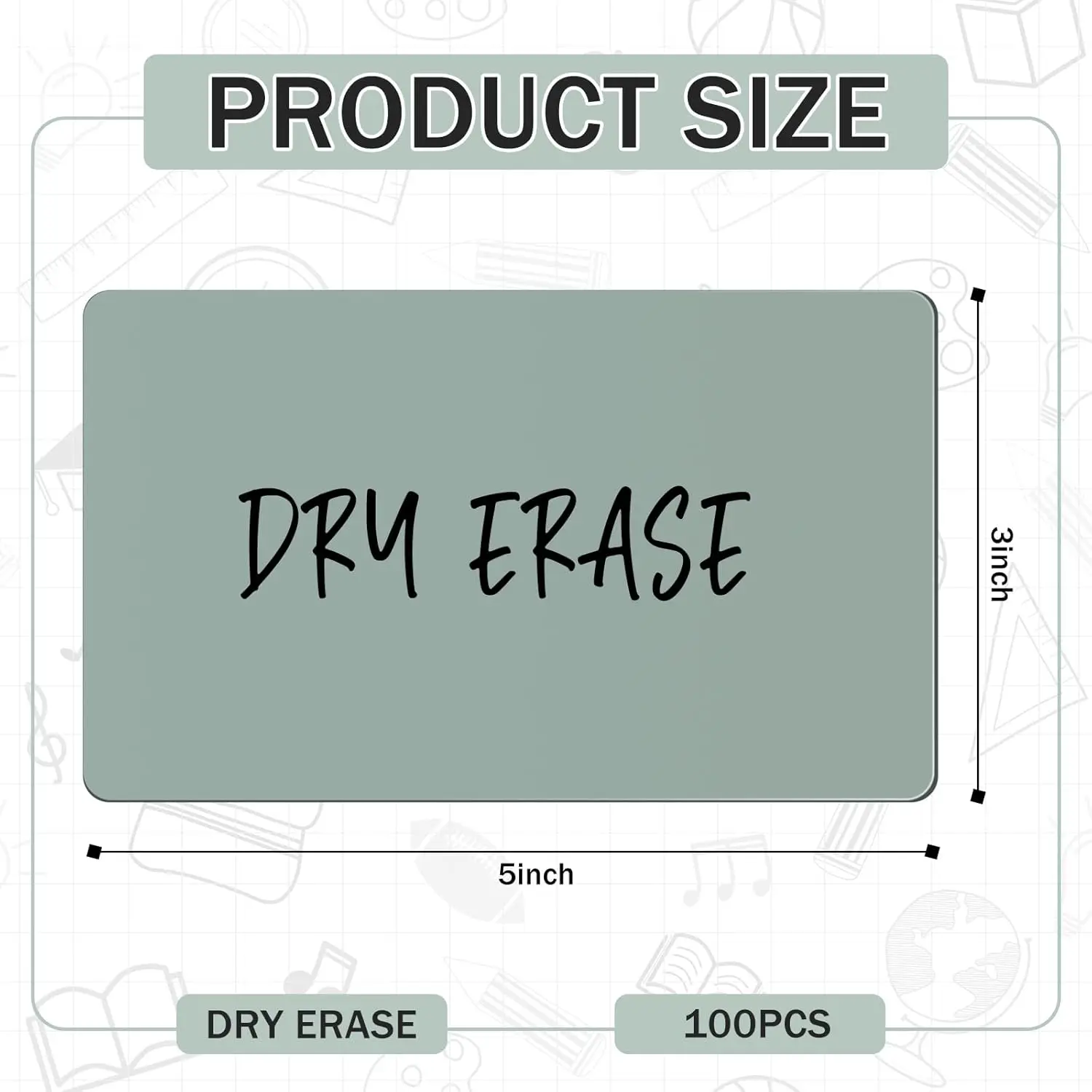 Dry Erase Index Cards Laminated Cards Reusable Dry Erase Note Flash Sheets Game Cards for School Office Home to Do List
