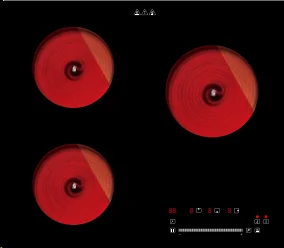 Induction Cooker Built In Infrared Ceramic Hob Tabletop Induction 3 Burners Touch Slider Control