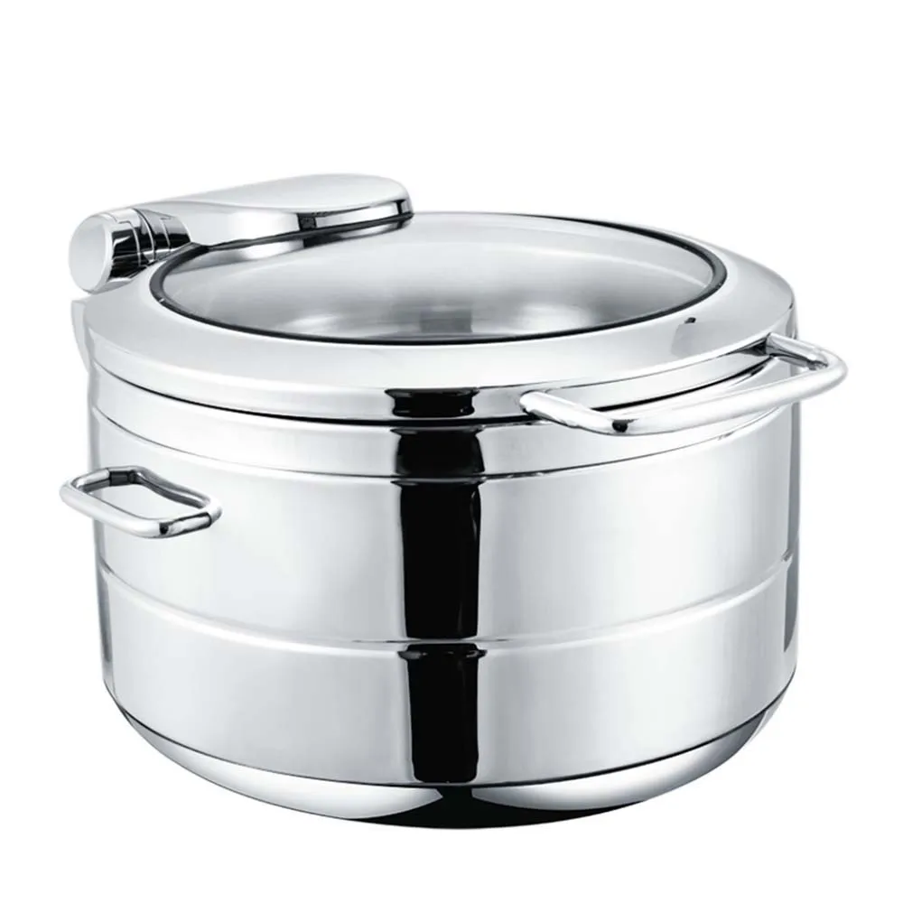 Commercial equipment 11 L hydraulic soup warmer chafing dish 304 stainless steel electric food warmer set hot pot