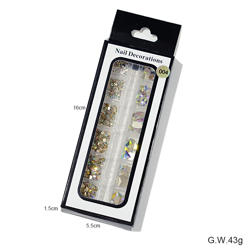 Wholesale New Nail art Rhinestones Irregular Flat Bottom Nail Art Glass Diamond Jewelry Nail Accessories