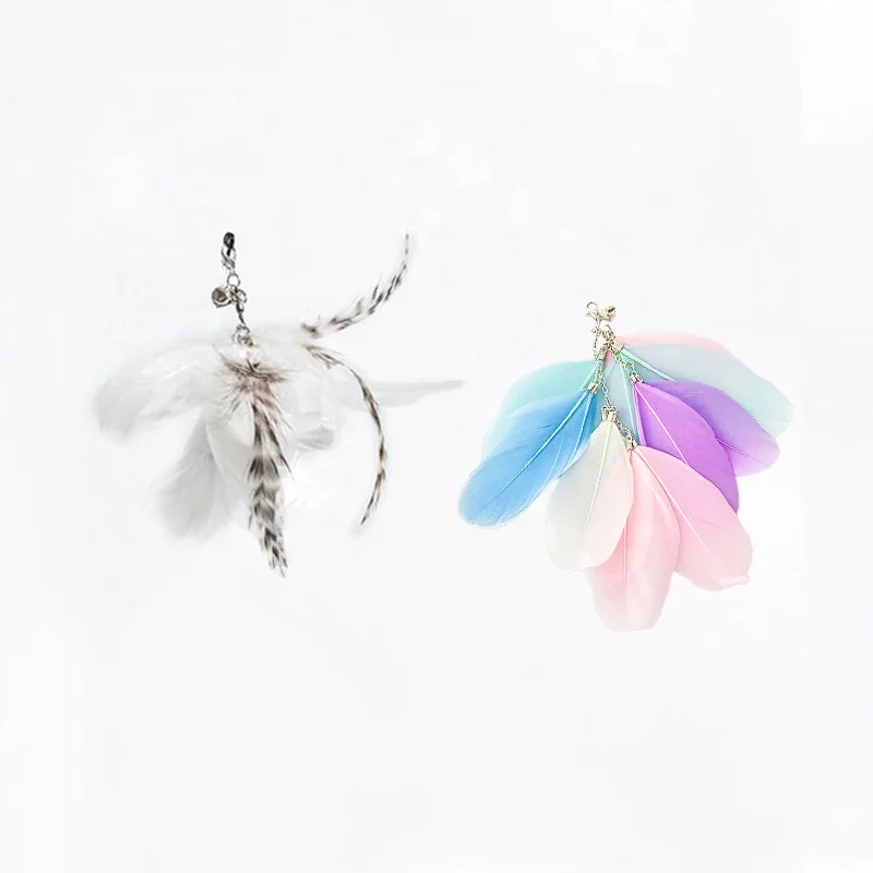 Simulation Bird interactive Cat Toy Funny Feather Bird with Bell Cat Stick Toy for Kitten Playing Teaser Wand Toys Pet Supplies