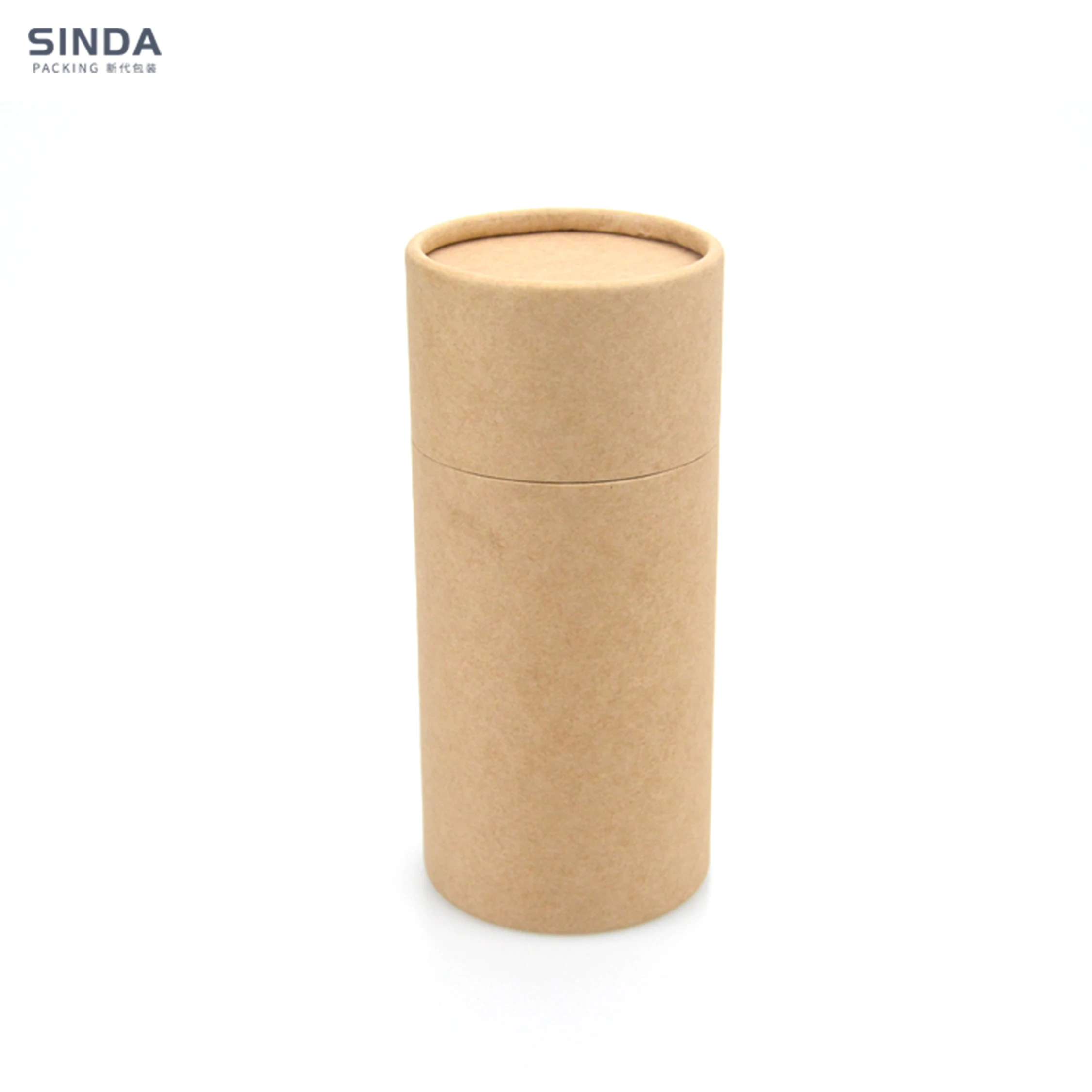 Recycled cylinder shape box custom cardboard paper tube package for gift kraft paper tube