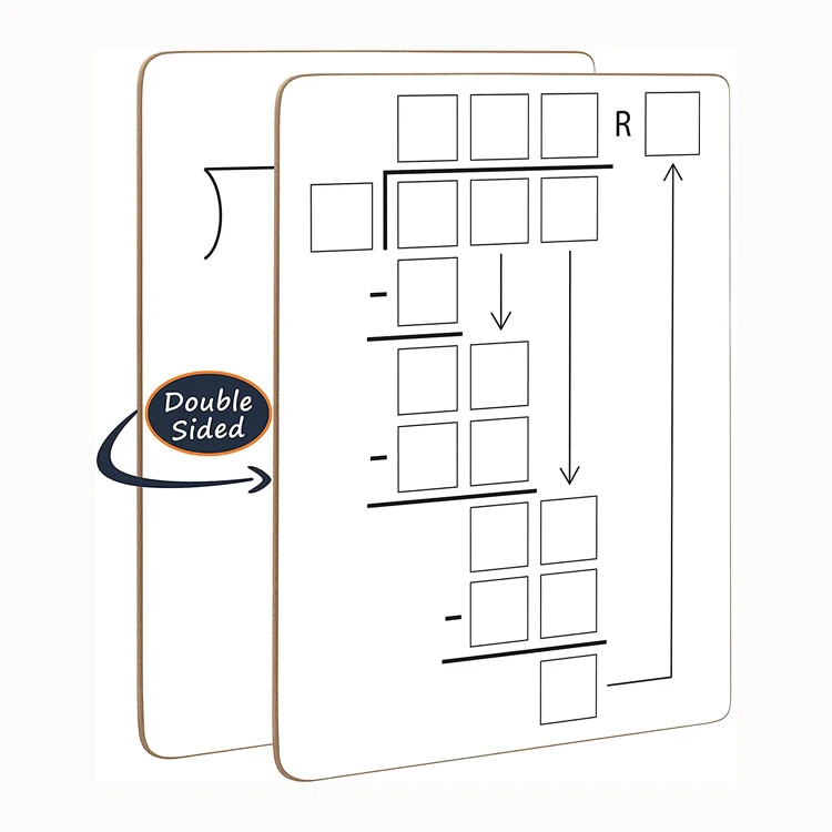 Mini Dry Erase Lapboard Portable 9x12 inches Learning White Board, Double Sided, Lined Plain Write board