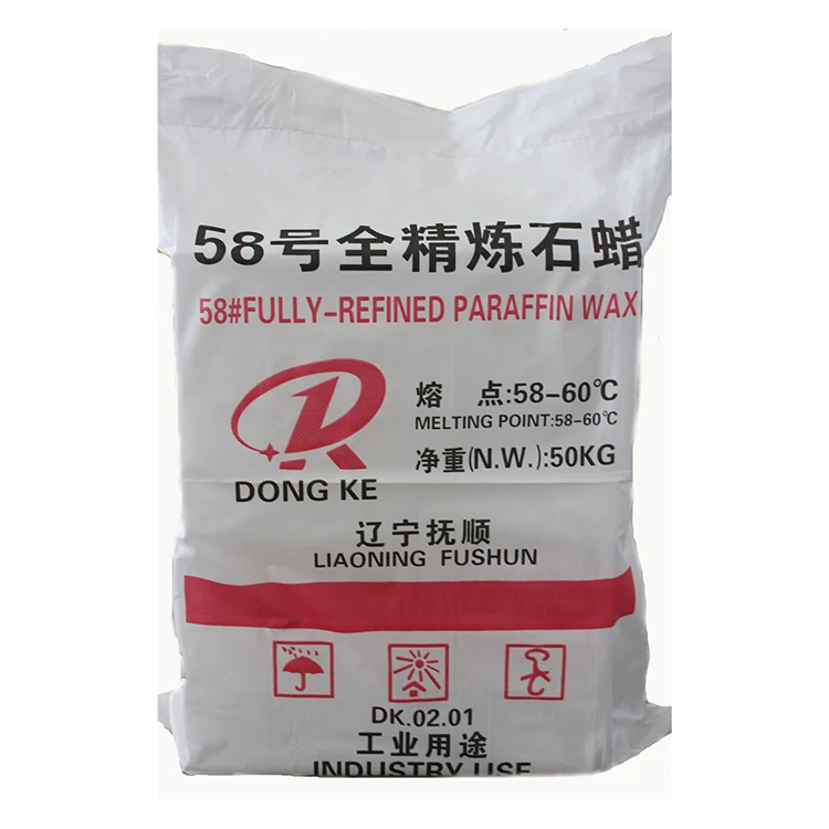 China cheapest paraffin wax kunlun brand 52 54 56 58 60 64 66 parafina paraffine