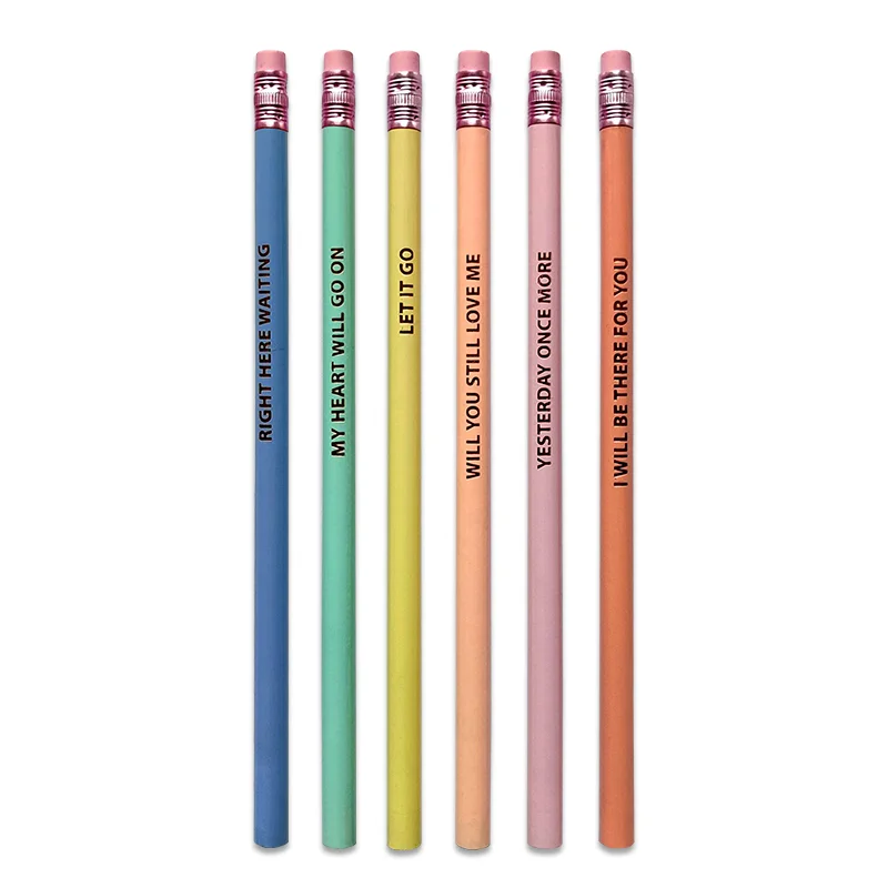 Good selling Customized Logo Neon HB #2 Graphite Writing Sketch Pencil with Eraser for Office and School