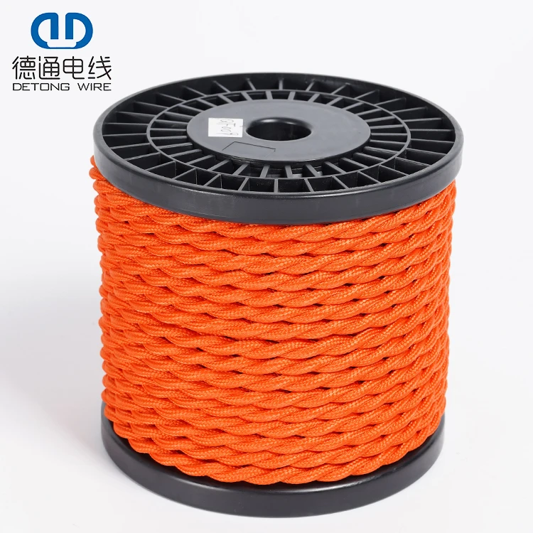 Hot Sale Vintage Pendant Lamp Copper Cores Textile Flexible Extension Wire PVC Insulation Braided Cable
