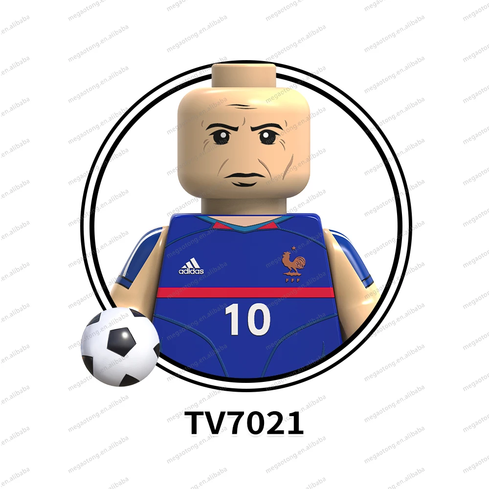 TV6503 Famous World Soccer Player Super Star Football Sport Mini Plastic Educational Building Blocks for Kids Gift Toys Juguetes