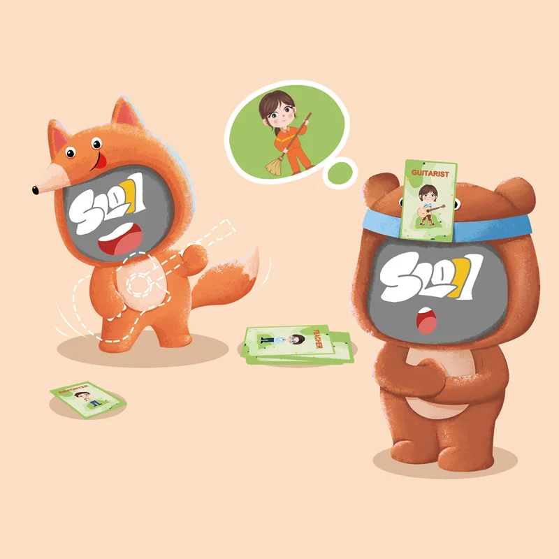 Children puzzle logical reasoning head belt card character guessing game for sale