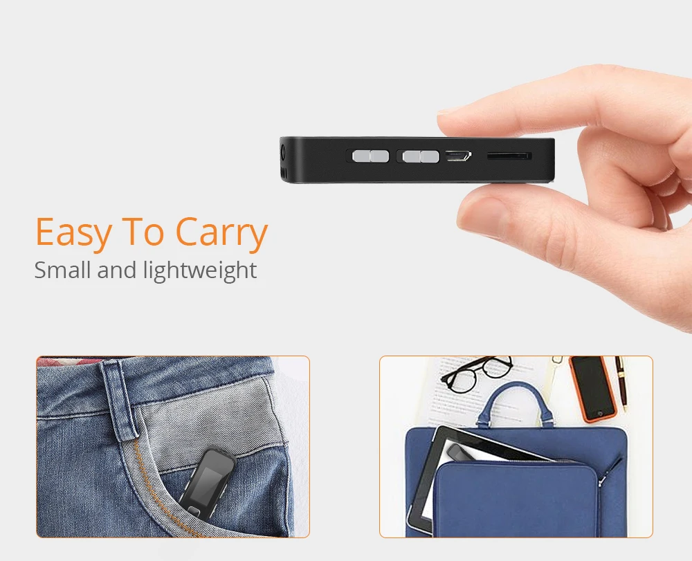 Mini Digital Voice Recorder Pen 192kbps 20 hours Recording MP3 Playing Mini Voice Recorder No Memory Support 32GB TF Card PQ139