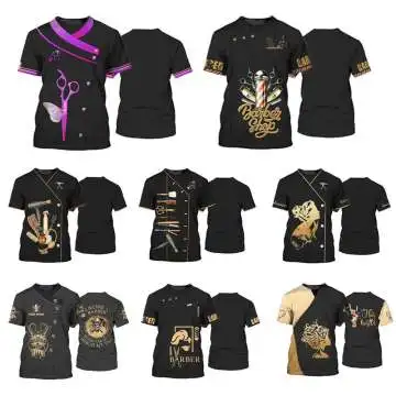 Barbershop Hairstylist Barber T-Shirt 3D Printed Summer Mens Casual Short Sleeves T Shirt  for Haircut Shaves