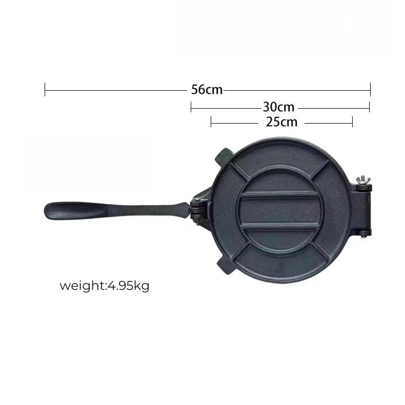 Wholesale Custom Logo 6/8/10 Inch Pre Seasoned Cast Iron Tortilla Press With Fold Handle