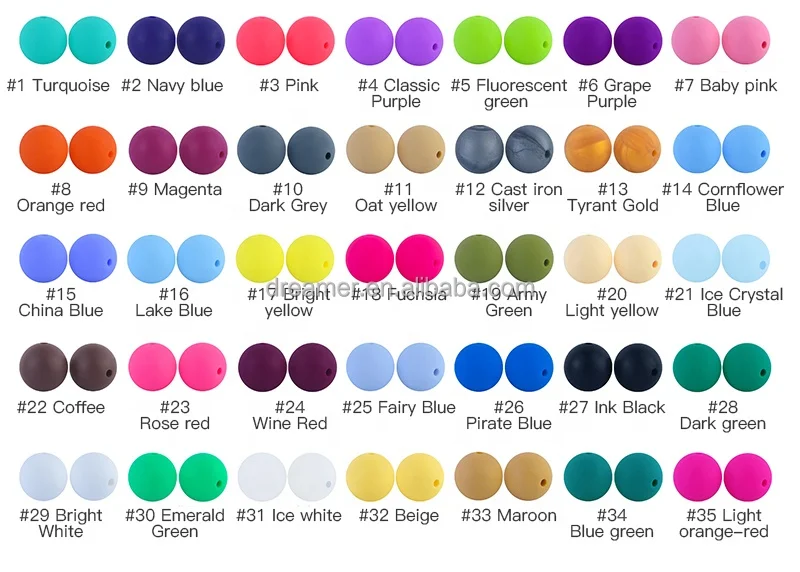 Professional Custom 15mm Silicone Ball Jewelry Toy Diy Accessories Silicone Chew Beads for Cheap Price